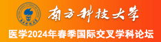 啊肏逼了南方科技大学医学2024年春季国际交叉学科论坛